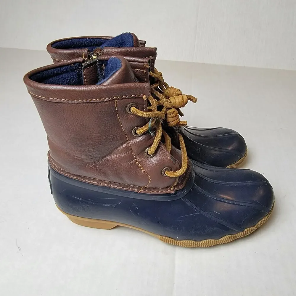 Kid's Sperry Duck Saltwater Boots SZ 1